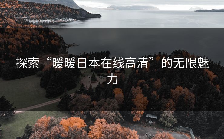 探索“暖暖日本在线高清”的无限魅力